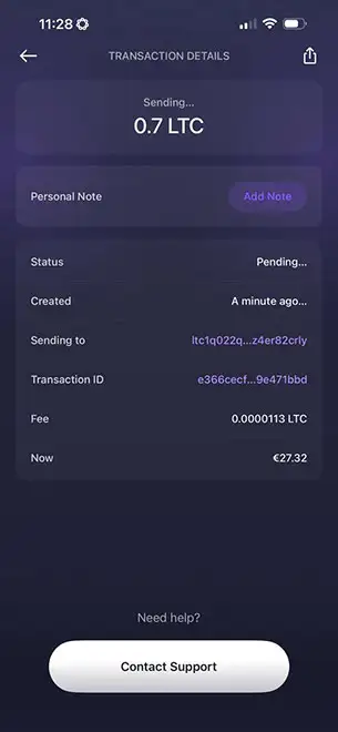 Your Sending Wallet