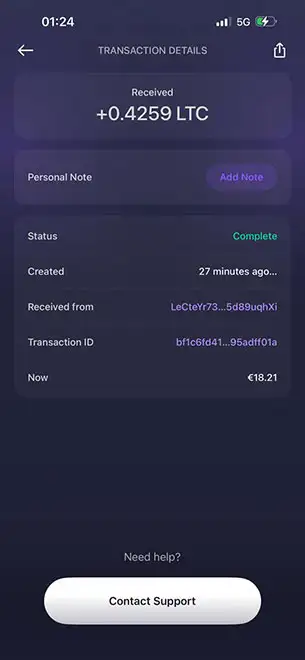 Your Withdrawal Received