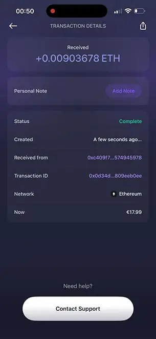 Your Withdrawal Received