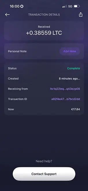 Your Withdrawal Received