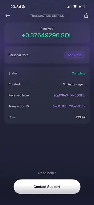 Your Withdrawal Received