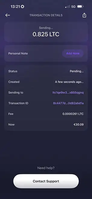 Your Sending Wallet