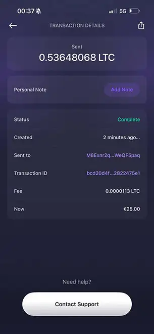 Your Sending Wallet