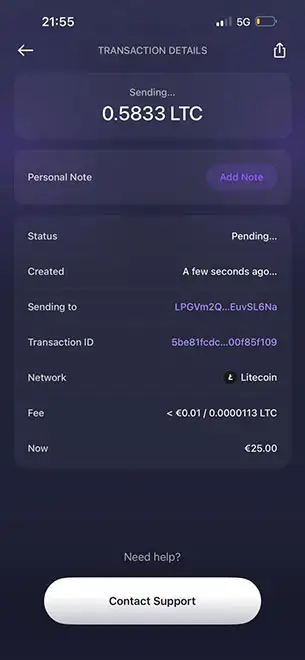 Your Sending Wallet