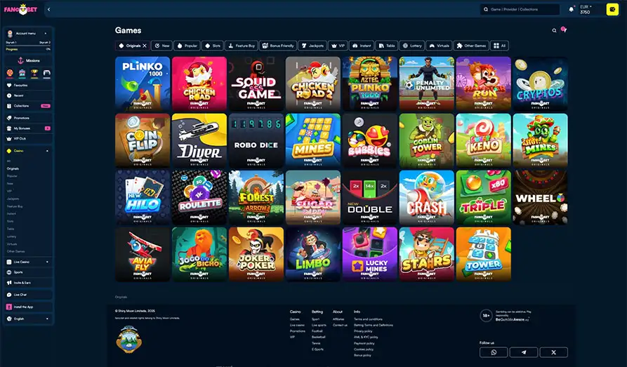 Fano Bet - Original Games Landscape screenshot image #1 for Fano Bet