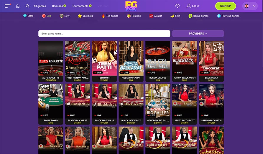 Screenshot image #3 for FG Fox Casino