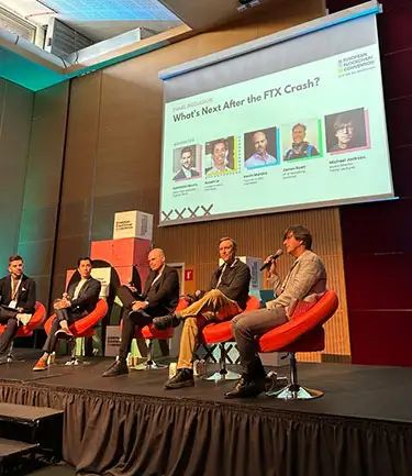 ftx-crash-barcelona-discussion - CryptoLists.com FTX crash discussed at European Blockchain Convention