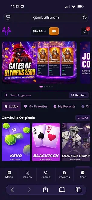 Gambulls mobile screenshot #1 Mobile Screenshot image #1 for Gambulls