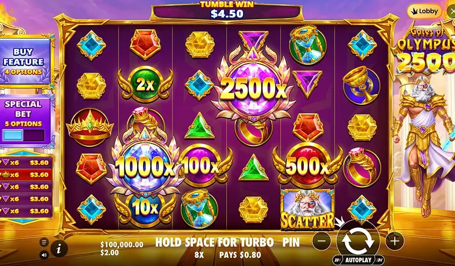 Gates of Olympus 2500 screenshot