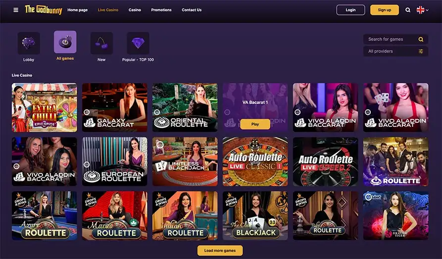 Screenshot image #3 for Godbunny Casino