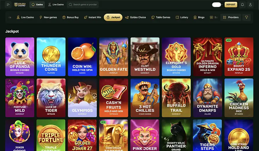 Landscape screenshot image #1 for Goldex Casino