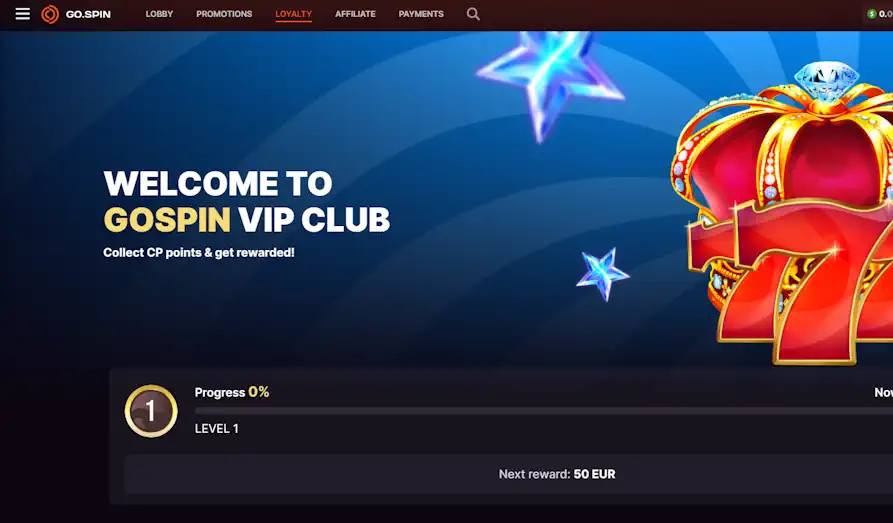 Landscape screenshot image #1 for GoSpin Casino