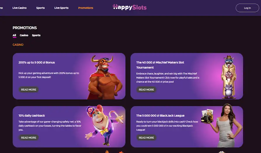 Happy Slots promotions Landscape screenshot image #1 for Happy Slots