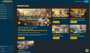 Welcome bonus without wagering on Hercules Casino