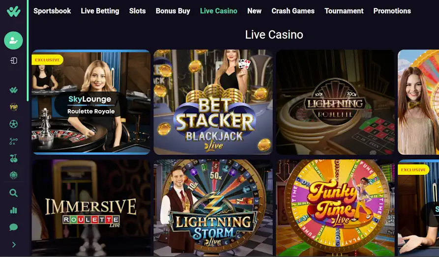 Hiperwin live casino Landscape screenshot image #1 for Hiper Win Casino