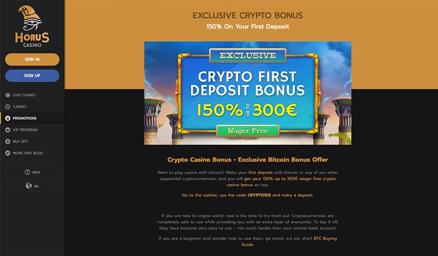 Screenshot image #3 for Horus Casino