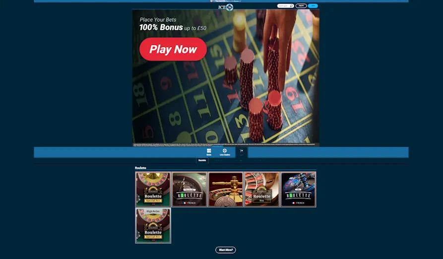 Landscape screenshot image #1 for Ice 36 Casino