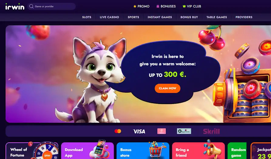 Irwin home Main screenshot image for Irwin Casino