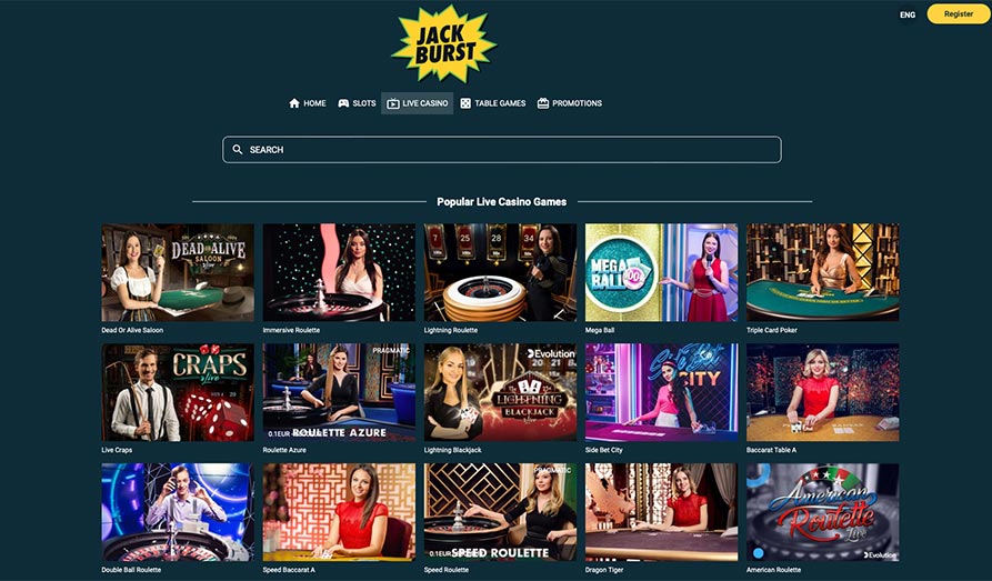 Screenshot image #2 for Jackburst Casino