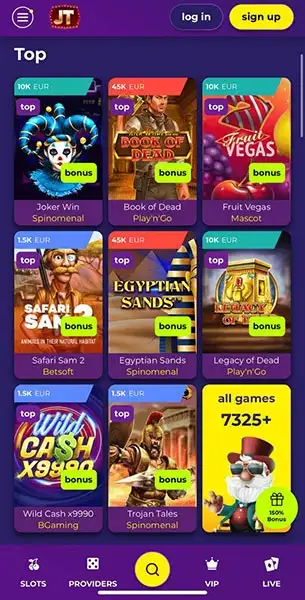 Jacktop Casino mobile screenshot #3 Mobile Screenshot image #3 for Jacktop Casino