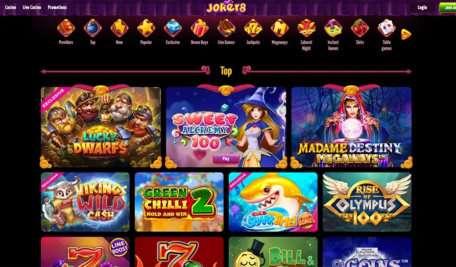 Screenshot image #3 for Joker8 Casino