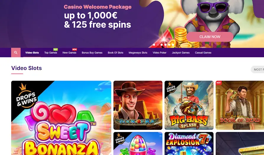 Landscape screenshot image #1 for Lucky Koala Casino