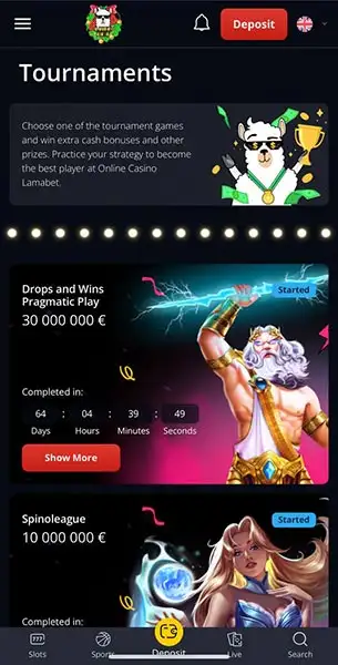 Lama Bet Casino mobile screenshot #1 Mobile Screenshot image #1 for Lama Bet Casino