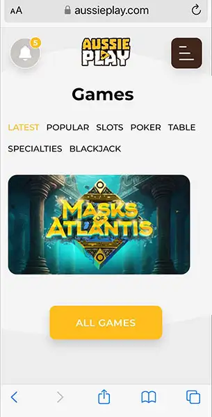 Mobile Screenshot image #2 for Aussie Play Casino
