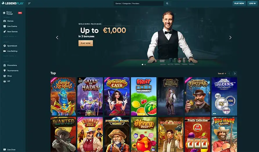 Main screenshot image for Legend Play Casino