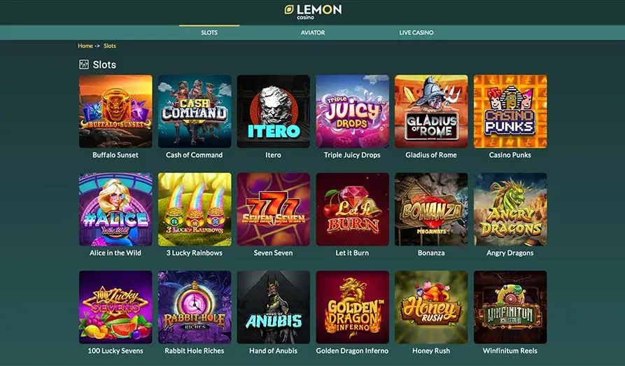 Screenshot image #2 for Lemon Casino
