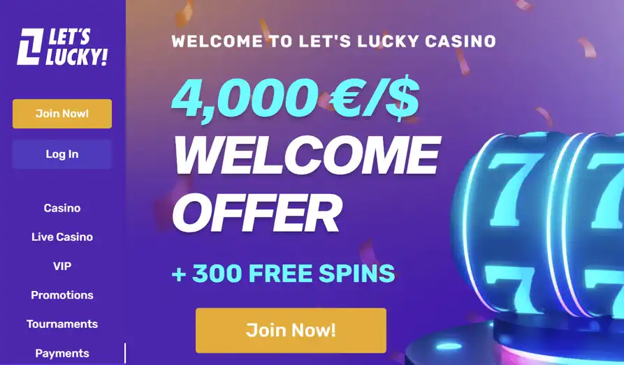 Main screenshot image for Lets Lucky Casino