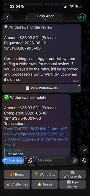Lucky Anon Telegram Bot
