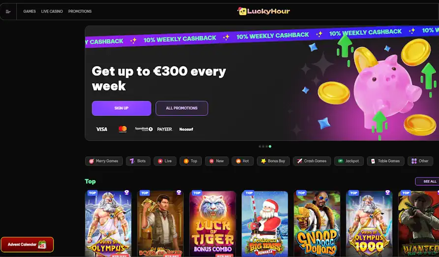 Main screenshot image for Lucky Hour Casino