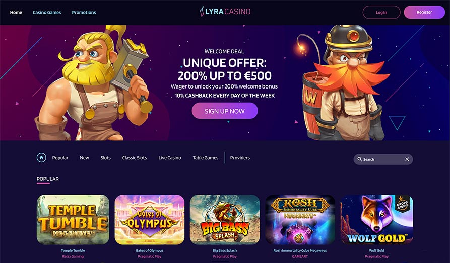 Screenshot image #1 for Lyra Casino