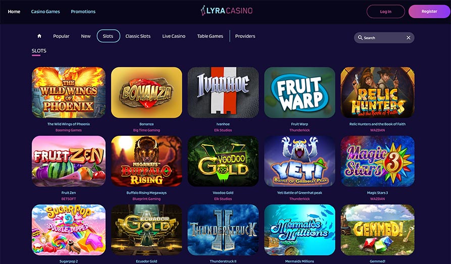 Screenshot image #2 for Lyra Casino