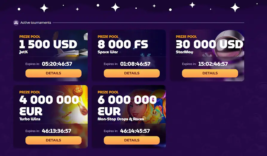Milky Way Casino tournaments Landscape screenshot image #1 for Milky Way Casino