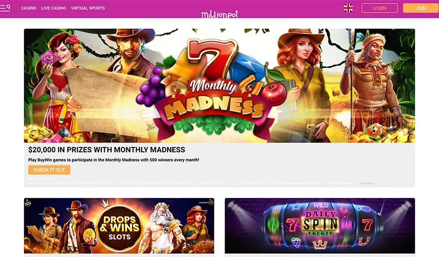 Screenshot image #2 for Millionpot Casino