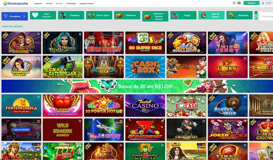 Mundo Apostas Jackpot Games Landscape screenshot image #1 for Mundo Apostas Casino