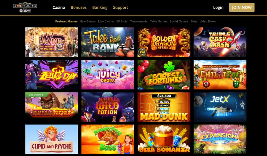 Main screenshot image for MYB Casino