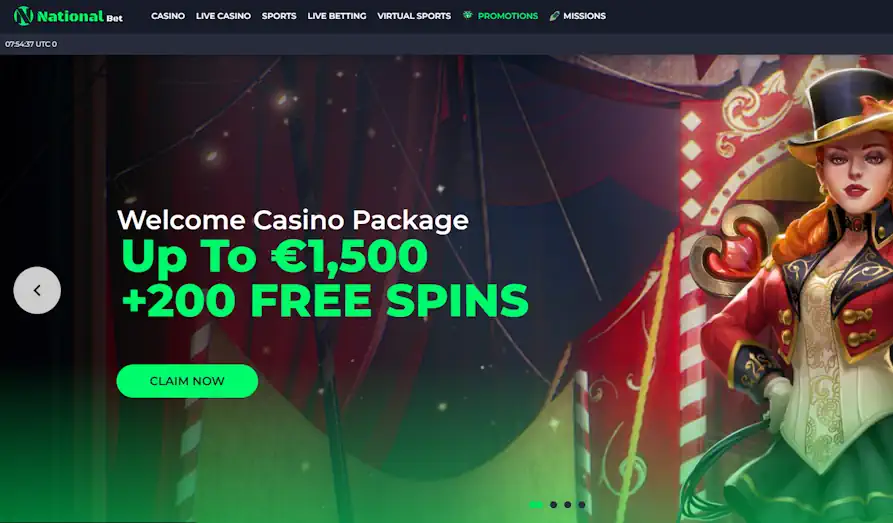 National Bet homepage Landscape screenshot image #1 for National Bet Casino