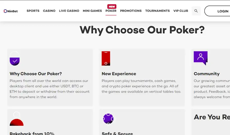 NinBet Poker Landscape screenshot image #1 for NinBet Casino