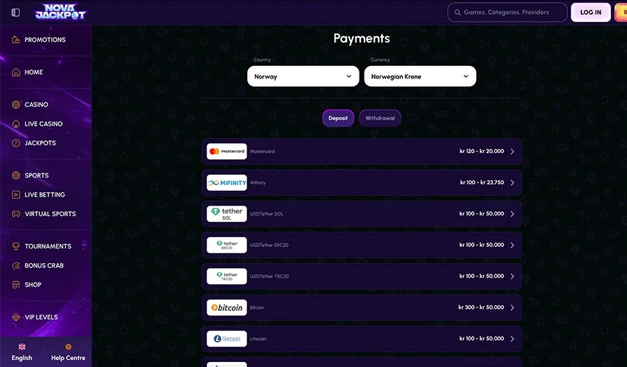 Landscape screenshot image #1 for Nova Jackpot