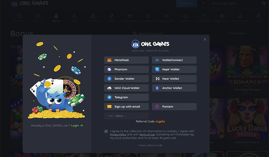 Screenshot image #2 for Owl Games Casino