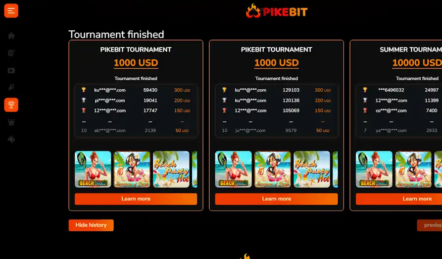 Pikebit tournaments Landscape screenshot image #1 for PikeBit