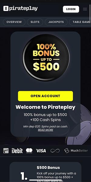 Mobile Screenshot image #1 for Pirate Play Casino