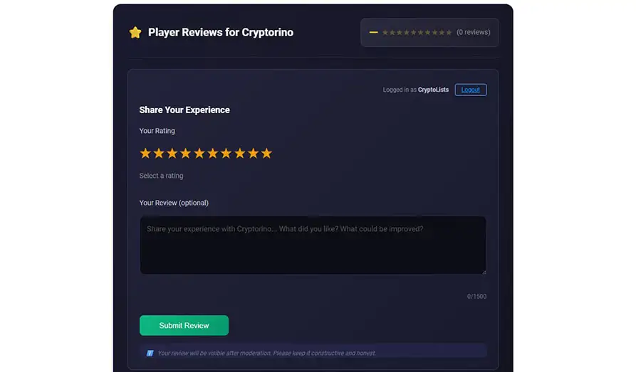 Bitcoin Casino Players Finally Have a Voice on CryptoLists