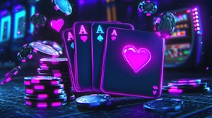 Glowing poker cards