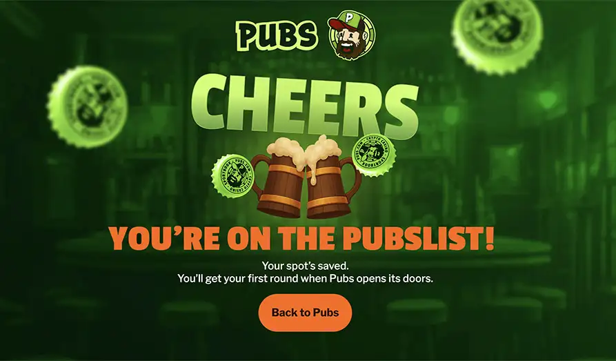 Pubs Casino - First Round on Crypto Lists Screenshot image #2 for Pubs Casino