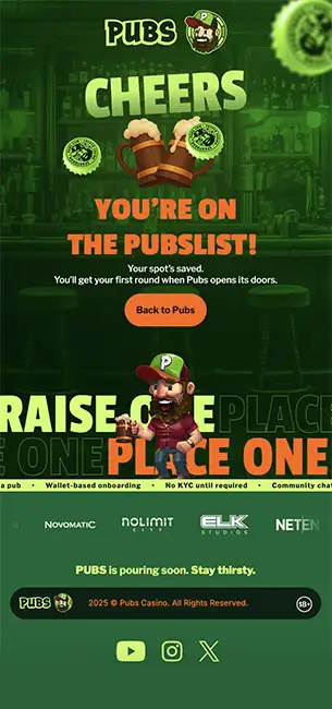 Pubs Casino mobile screenshot #2 Mobile Screenshot image #2 for Pubs Casino