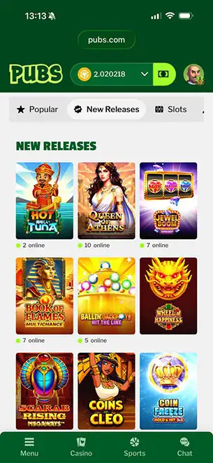 Pubs Casino mobile screenshot #4 Mobile Screenshot image #4 for Pubs Casino